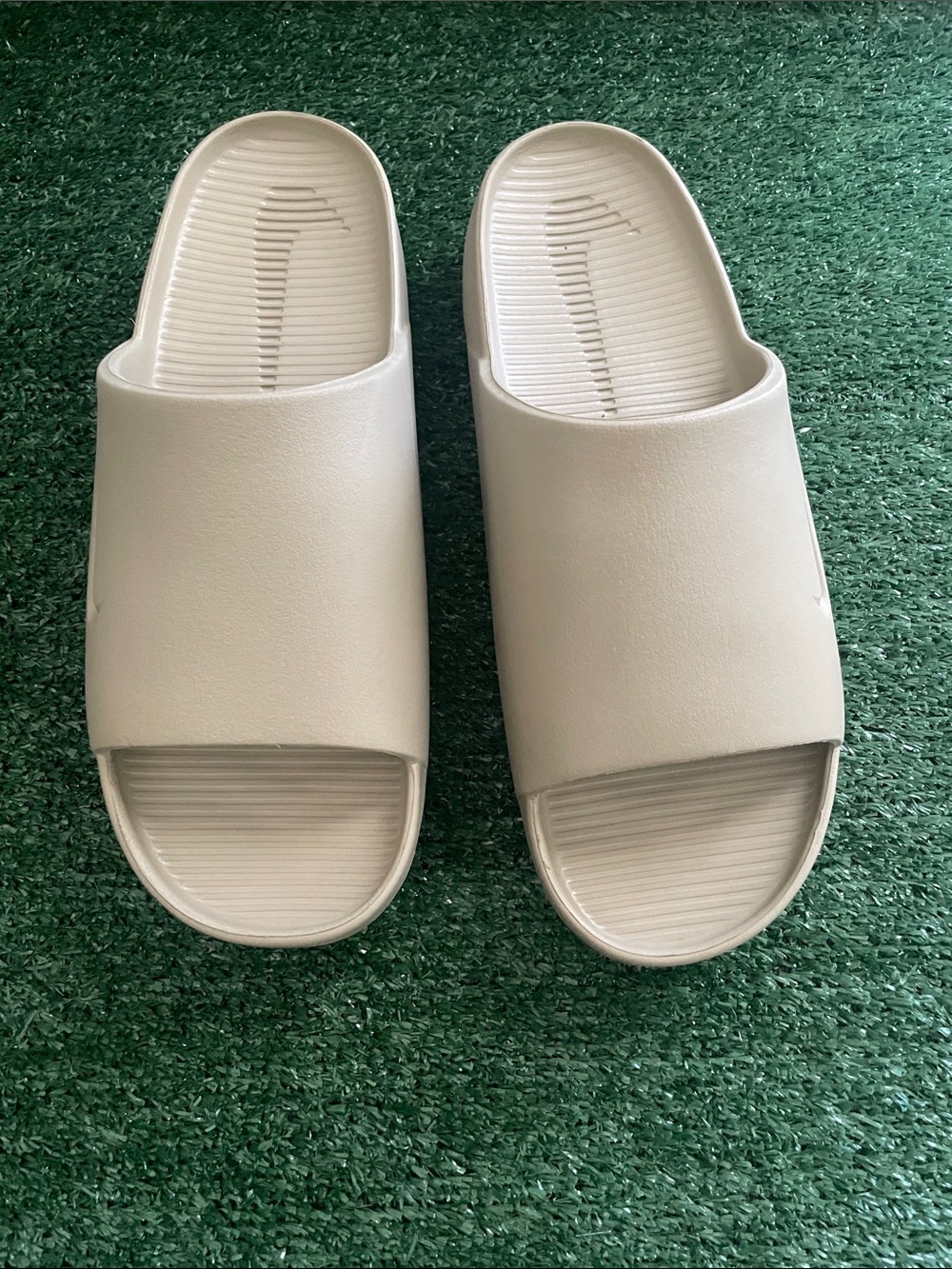 Nike Calm Slide Mens 13 Khaki Tan Sandal FD4116-201